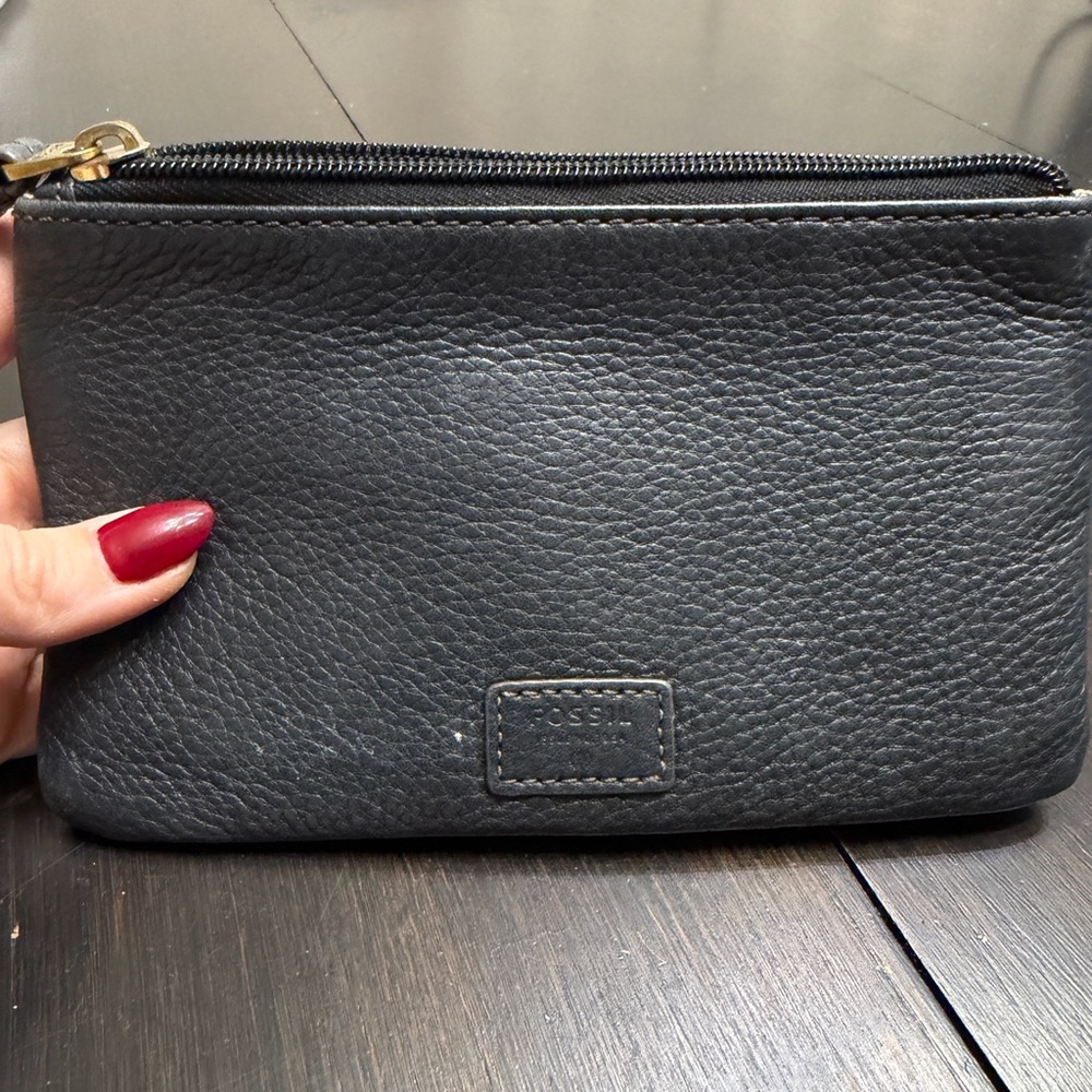Fossil Black Pebbled Leather wallet